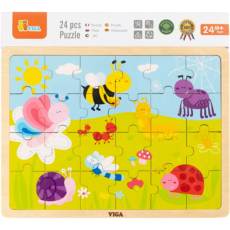 VIGA Puzzles, Größe 30x22,5 cm, 24 Stücke, 1 Stk [HOB-907790]