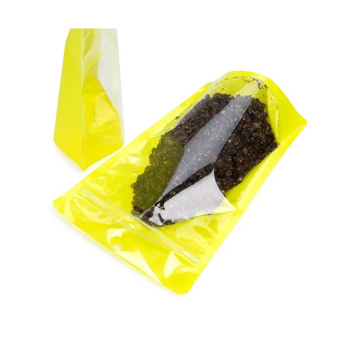Standbodenbeutel Transparent/Neon- Gelb 14,9x8,9x23,2 cm (100 Stück) [ZBGN7YW]