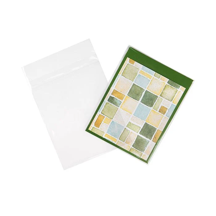 Umweltfreundliche Beutel 13.8x17.8 cm Transparent mit Schutzverschluss (100 Stück) [GC6B3PC]
