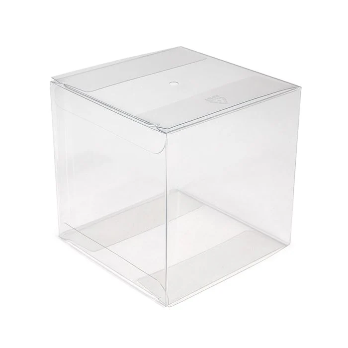 Klarsichtschachteln rPET 10.2x10.2x10.2 cm mit Loch (25 Stück) [FS56R]