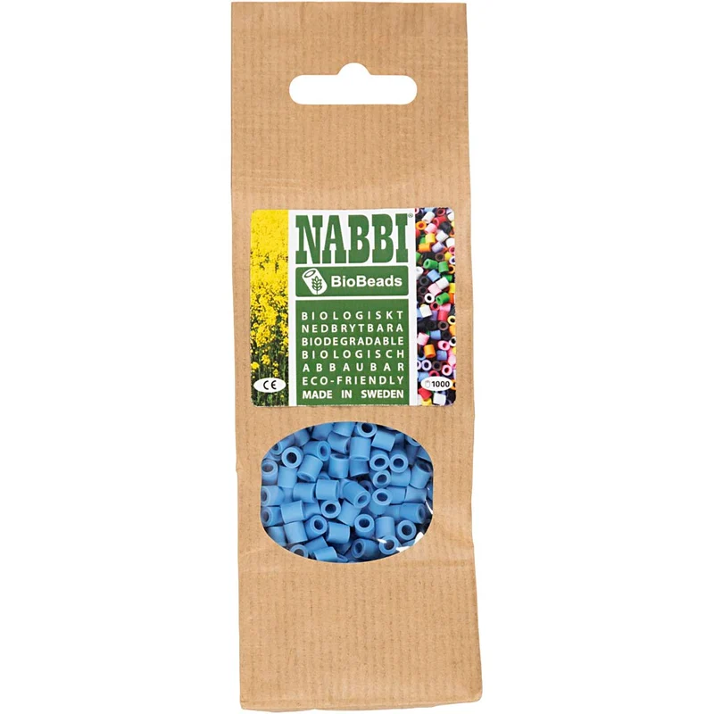 NABBI BioBeads, Größe 5x5 mm, Lochgröße 2.5 mm, medium, Blau, 1000 Stk/ 1 Pck [HOB-9067790]