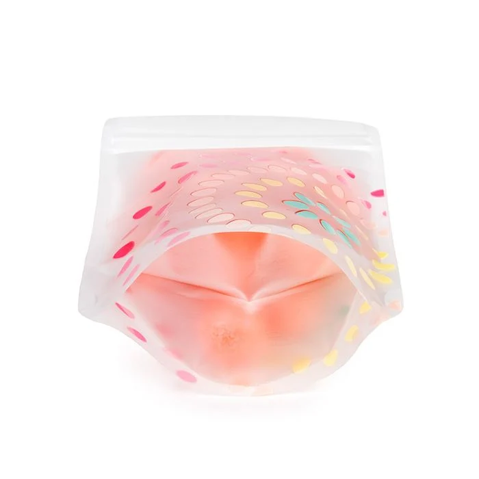 Standbodenbeutel Pastell Frost Blüte 13x7.9x20.6 cm (25 Stück) [ZBGSW3BL]