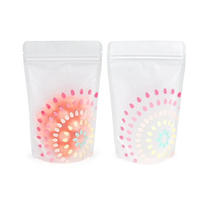 Standbodenbeutel Pastell Frost Blüte 13x7.9x20.6 cm (25 Stück) [ZBGSW3BL]
