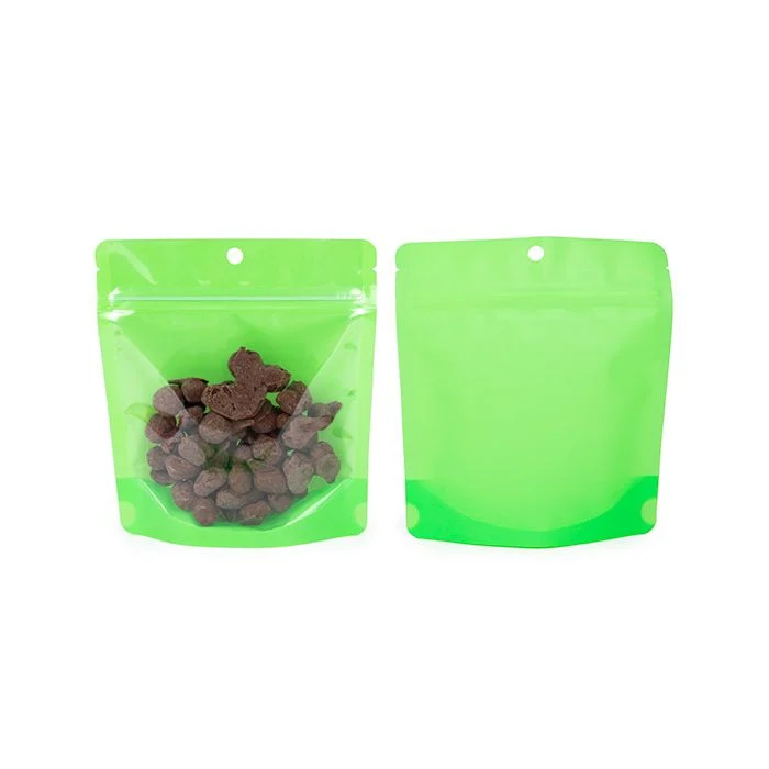 Standbodenbeutel Neon Grün 15.9x6.4x14.6 cm (100 Stück) [ZBGNSHZGR]