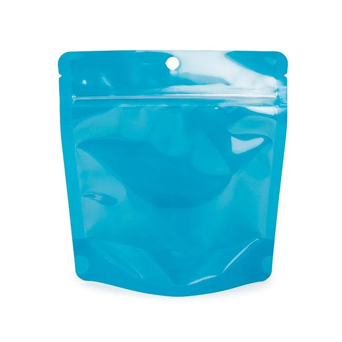 Standbodenbeutel Neon Blau 15.9x6.4x14.6 cm (100 Stück) [ZBGNSHZBL]