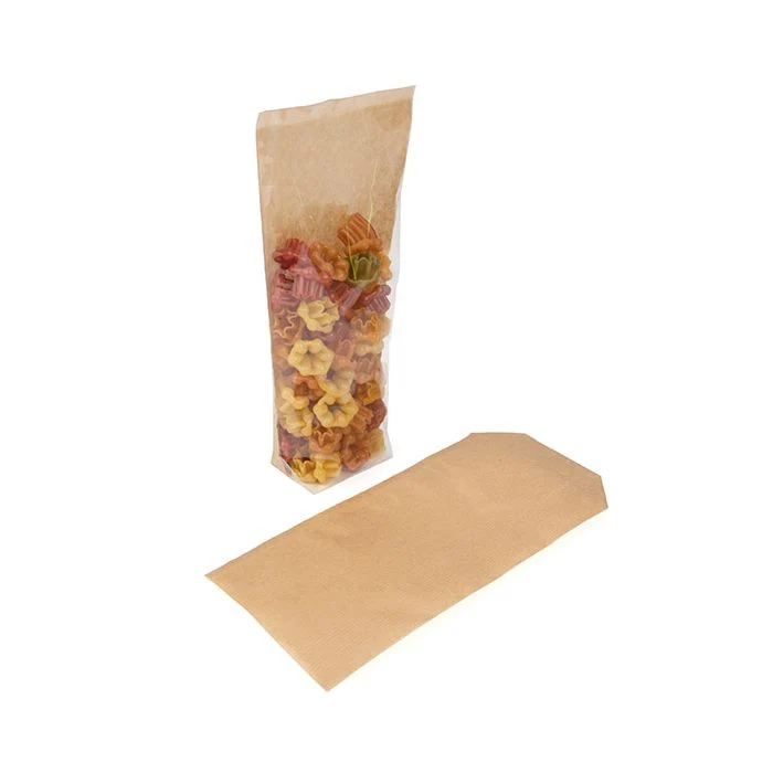 Blockbodenbeutel Kraft7x5.1x25.4 cm mit Bodenblatt (100 Stück) [FGKB17]