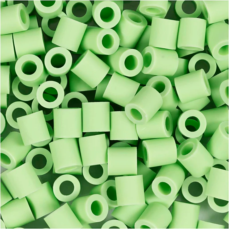 NABBI BioBeads, Größe 5x5 mm, Lochgröße 2,5 mm, medium, Pastellgrün, 1000 Stk/ 1 Pck [HOB-9067650]