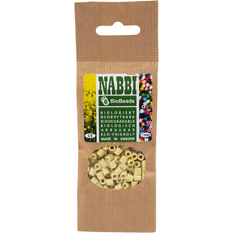 NABBI BioBeads, Größe 5x5 mm, Lochgröße 2,5 mm, medium, Lachsfarbig (051), 1000 Stk/ 1 Pck [HOB-9067648]