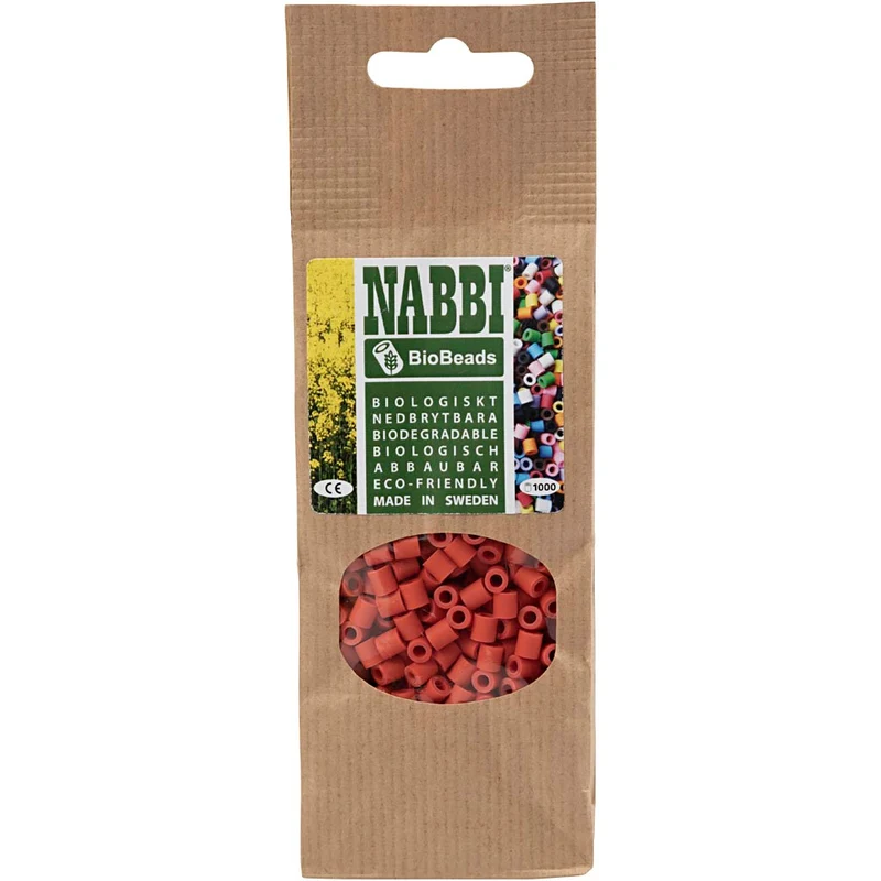 NABBI BioBeads, Größe 5x5 mm, Lochgröße 2,5 mm, medium, Rosa, 1000 Stk/ 1 Pck [HOB-9067646]