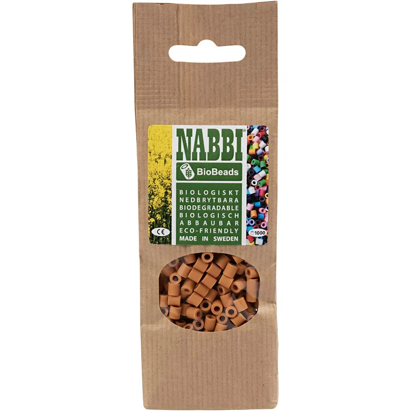 NABBI BioBeads, Größe 5x5 mm, Lochgröße 2,5 mm, medium, Dunkelgrün, 1000 Stk/ 1 Pck [HOB-9067642]