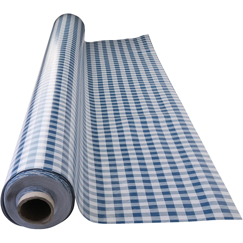 Wachstuch, Karo, B 140 cm, Blau, Weiß, 20 m/ 1 Rolle [HOB-805590]
