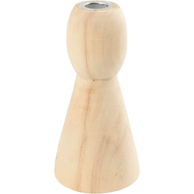 Holzkegel als Kerzenhalter, H 9,5 cm, 1 Stk [HOB-6690720]