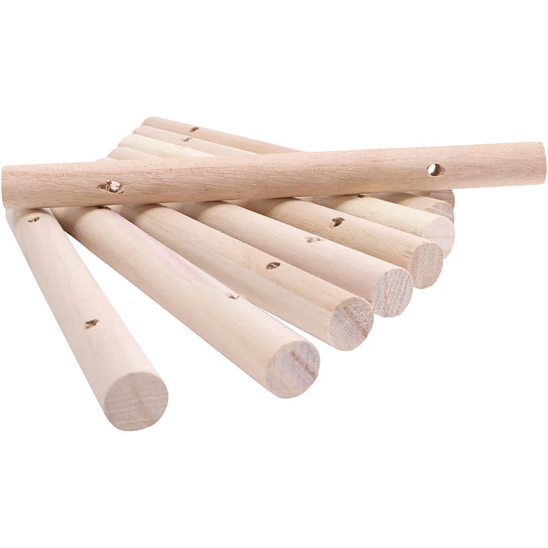 Holzstangen für Untersetzer, D 14-15 mm, Größe 18 cm, Lochgröße 4 mm, 108 Stk/ 1 Pck [HOB-669070]