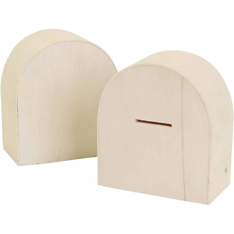 Holzspardosen zum Bemalen, Größe 10x9 cm, 12 Stk/ 1 Pck [HOB-669061]