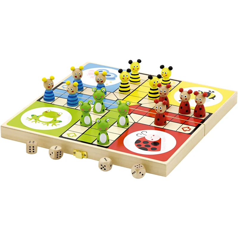 VIGA Brettspiel Ludo Tiere , 1 Set [HOB-907762]