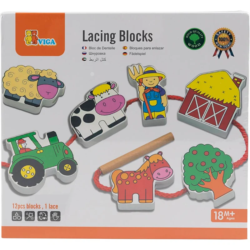 VIGA Spielfiguren an einer Kordel, 13 Teile, 1 Set [HOB-907749]