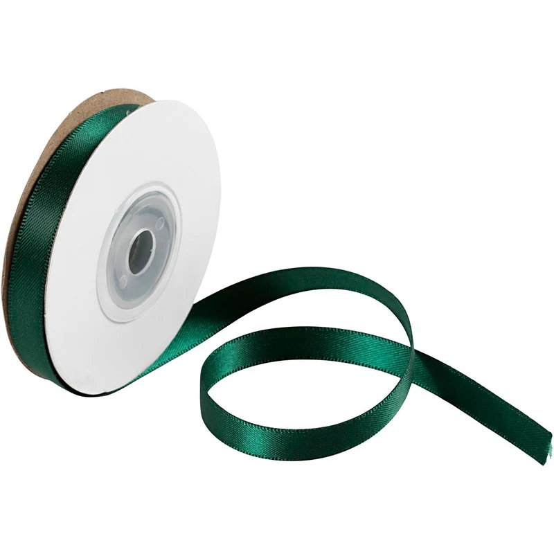 Satinband, B 10 mm, Grün, 3x10 m/ 1 Rolle [HOB-780264]