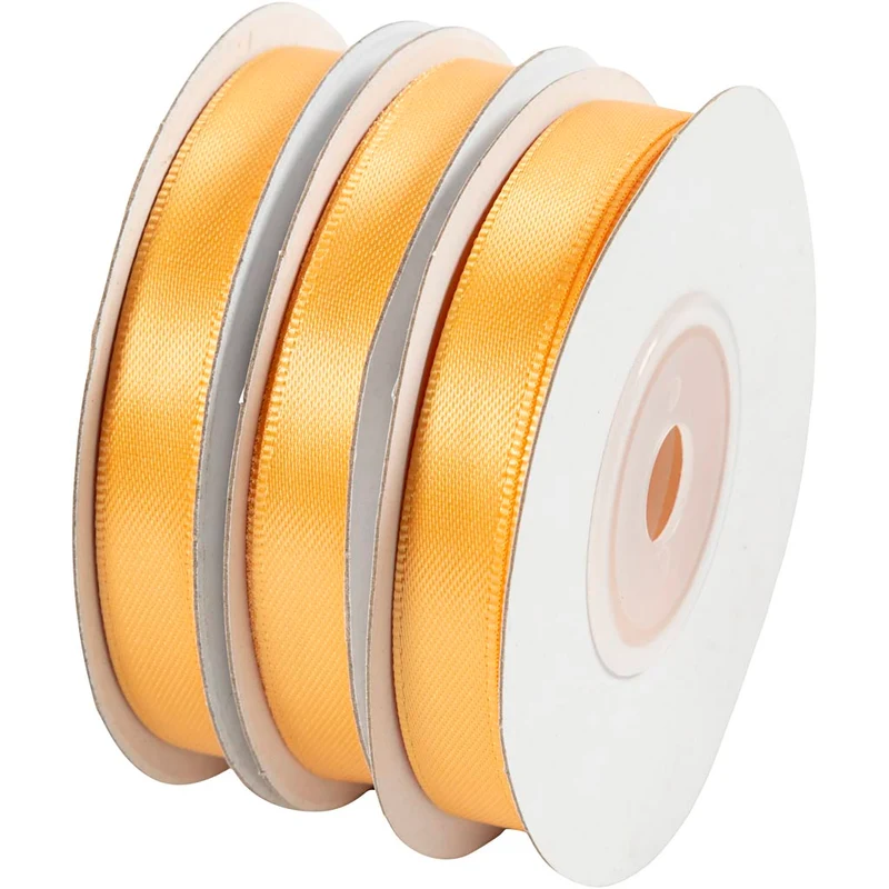 Satinband, B 10, Gelb, 3x10 m/ 1 Rolle [HOB-780214]
