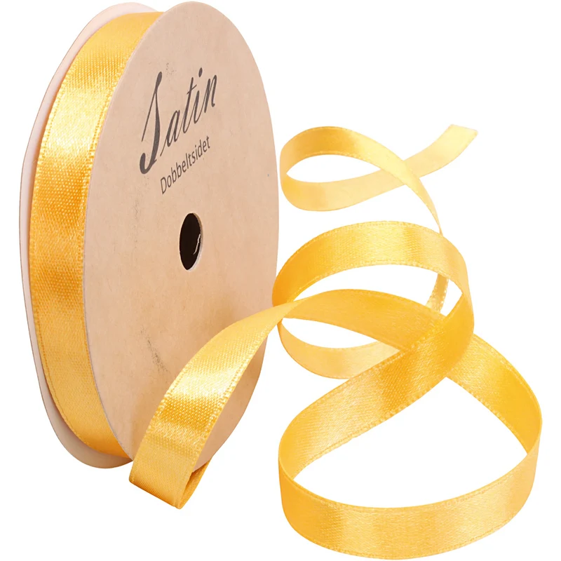 Satinband, B 10, Gelb, 3x10 m/ 1 Rolle [HOB-780214]