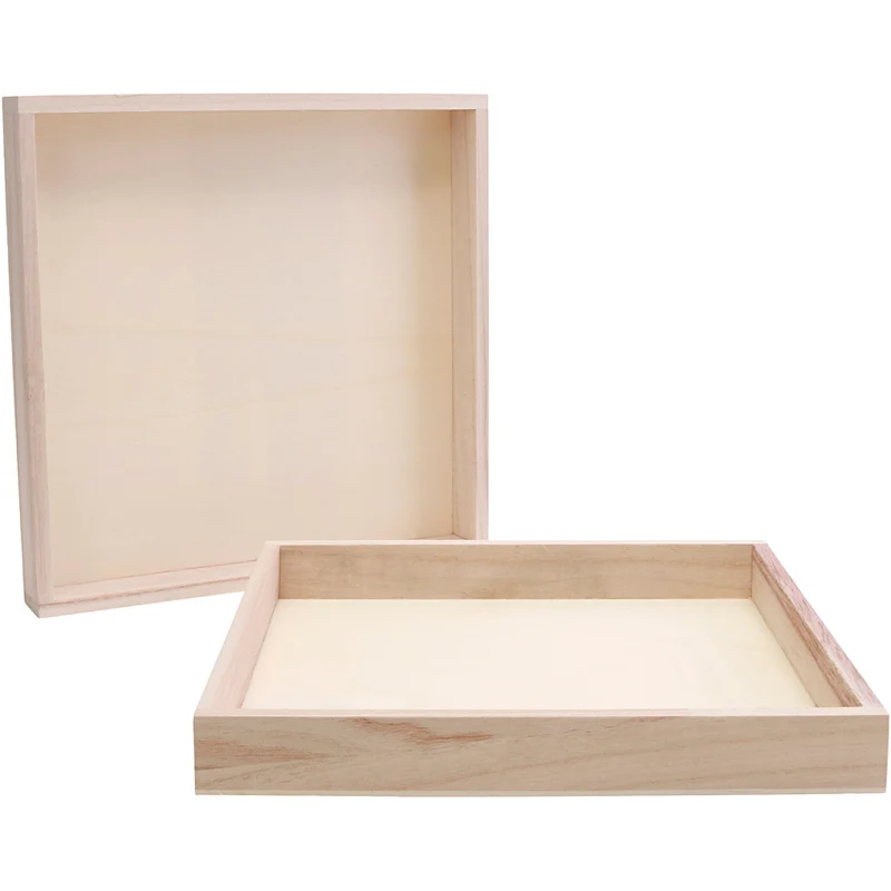 Holzrahmen mit hoher Kante, Größe 24,5x24,5x3 cm, 10 Stk/ 1 Pck [HOB-668217]