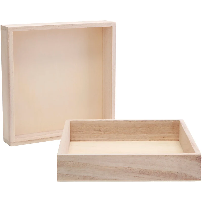 Holzrahmen mit hoher Kante, Größe 16,2x16,2x3 cm, 10 Stk/ 1 Pck [HOB-668216]