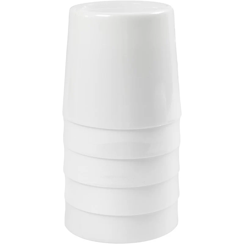 Becher/Wasserbehälter, H 9,5 cm, D 8,5 cm, 300 ml, Weiß, 5 Stk/ 1 Pck [HOB-667051]