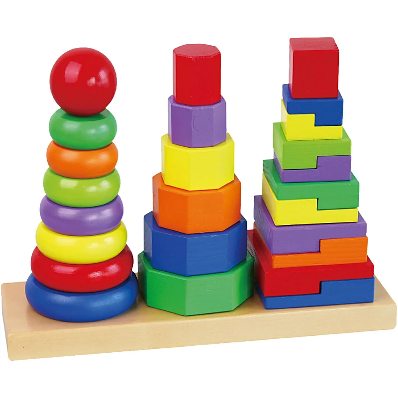 VIGA Geometrischer Stapelturm, Größe 28x21x9 cm, 1 Set [HOB-907733]