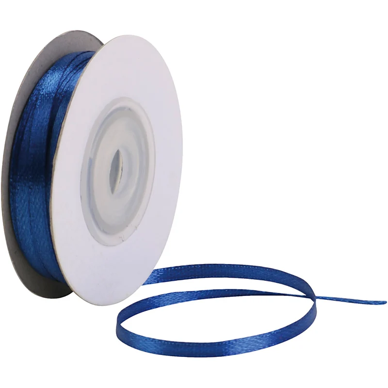 Satinband, B 3 mm, Königsblau, 30 m/ 1 Rolle [HOB-780054]