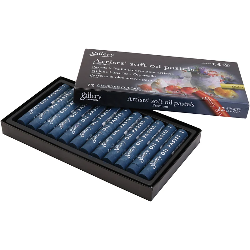 Gallery Ölkreiden, L 7 cm, D 11 mm, Dicke 11 mm, Preußischblau (447), 12 Stk/ 1 Pck [HOB-425357]