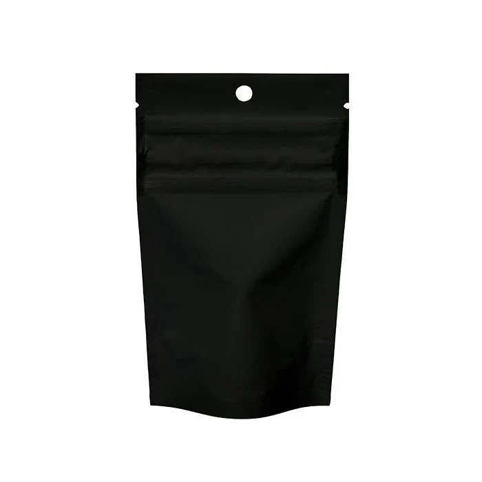 Kindersichere Standbodenbeutel Schwarz 7,9x5,1x13 cm (100 Stück) [CRP1MB]