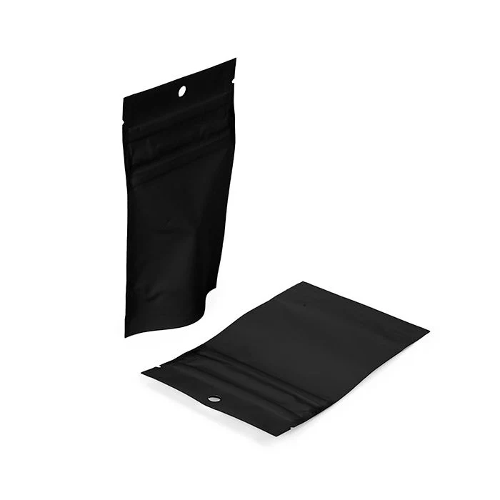 Kindersichere Standbodenbeutel Schwarz 7,9x5,1x13 cm (100 Stück) [CRP1MB]