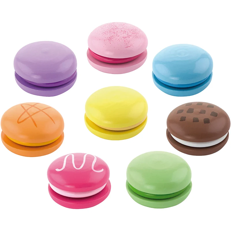 VIGA Holz-Macarons, Größe 4,5 cm, 8 Stk/ 1 Pck [HOB-907723]