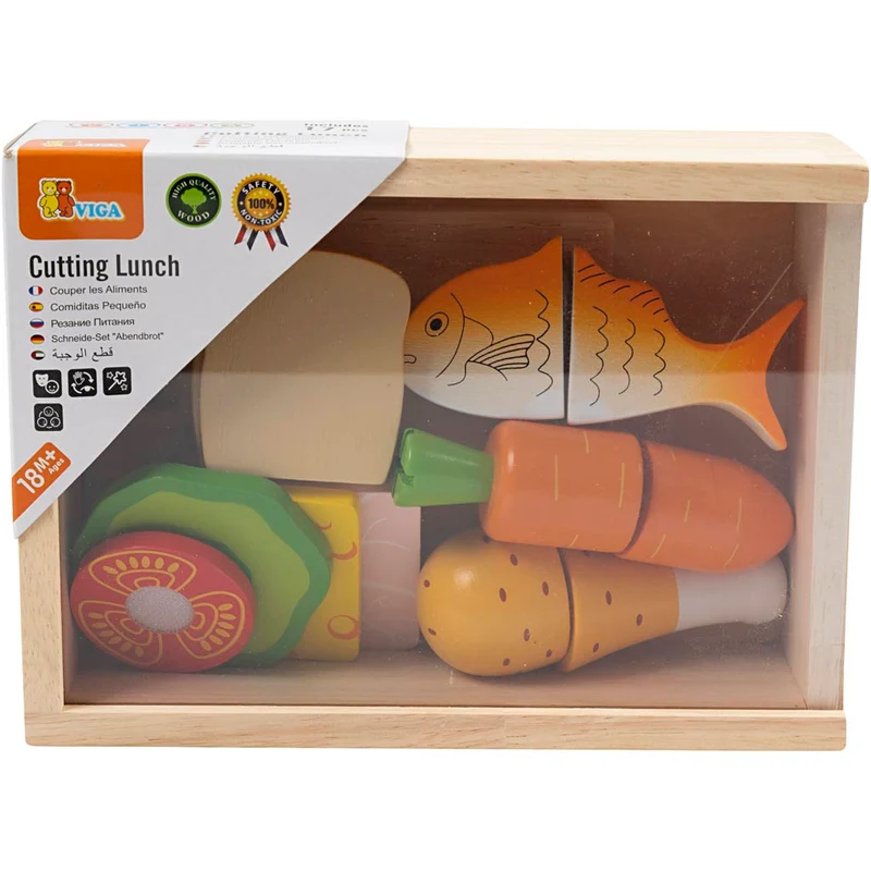 VIGA Lunchbox-Essen zum Schneiden, 17 Teile/ 1 Set [HOB-907714]
