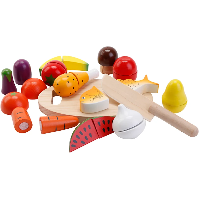 VIGA Spielset Lebensmittel zum Schneiden, 26 Teile/ 1 Set [HOB-907713]