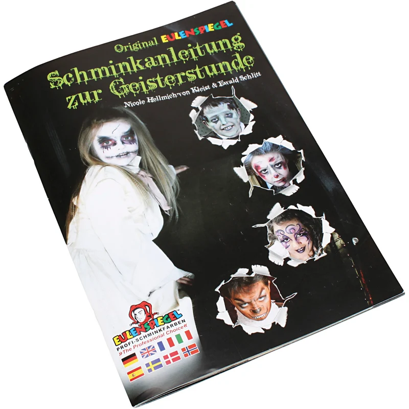 Eulenspiegel Gesichtsschminke-Booklet, 16 gruselige Gesichtsschmink-Designs, 1 Stk [HOB-841153]