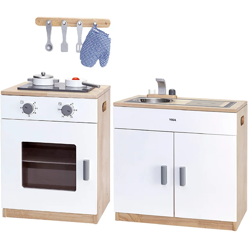VIGA Herd und Spüle, H 55 cm, T 36, B 40x65 cm, 2 Teile/ 1 Set [HOB-908578]