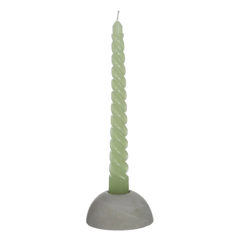 Kerzen Gedreht Grün | H: 19cm (4 Stück) [IFS-32235]
