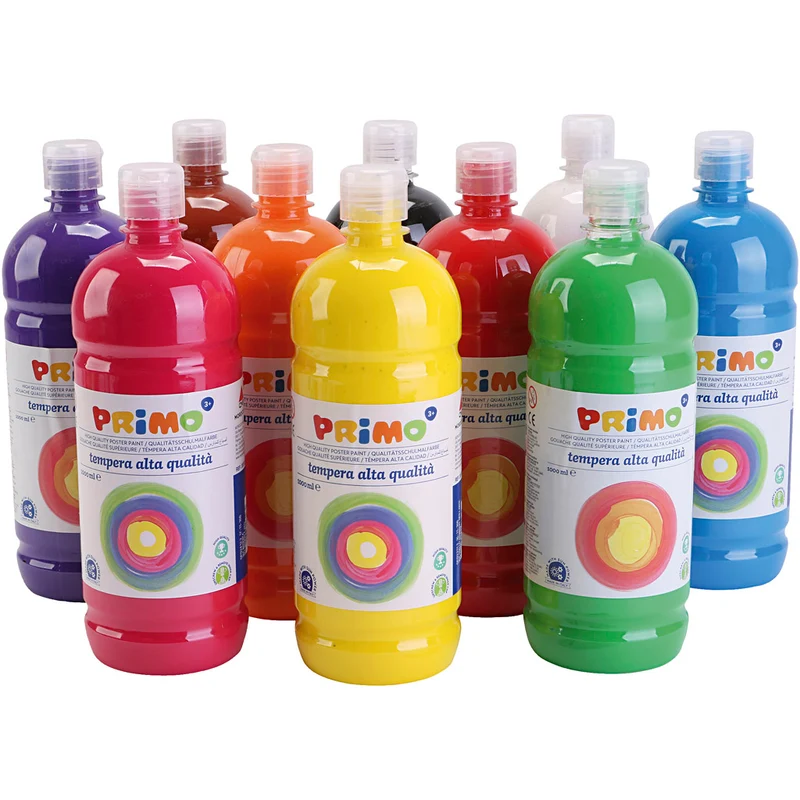 Temperafarbe Matt, Matt, Sortierte Farben, 10x1000 ml/ 1 Pck [HOB-642195]