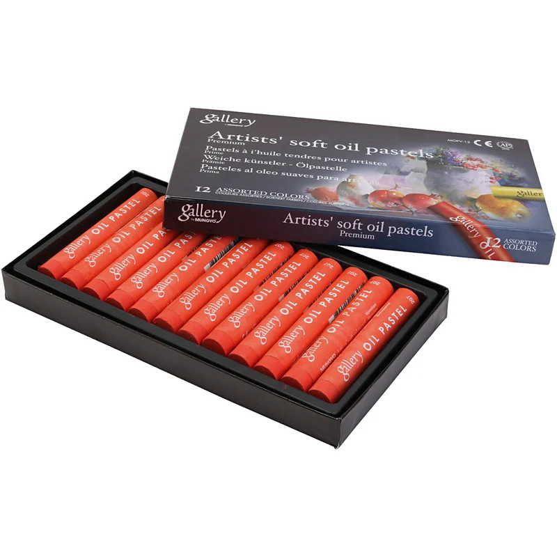 Gallery Ölkreiden, L 7 cm, D 11 mm, Dicke 11 mm, Zinnoberrot, 12 Stk/ 1 Pck [HOB-425332]