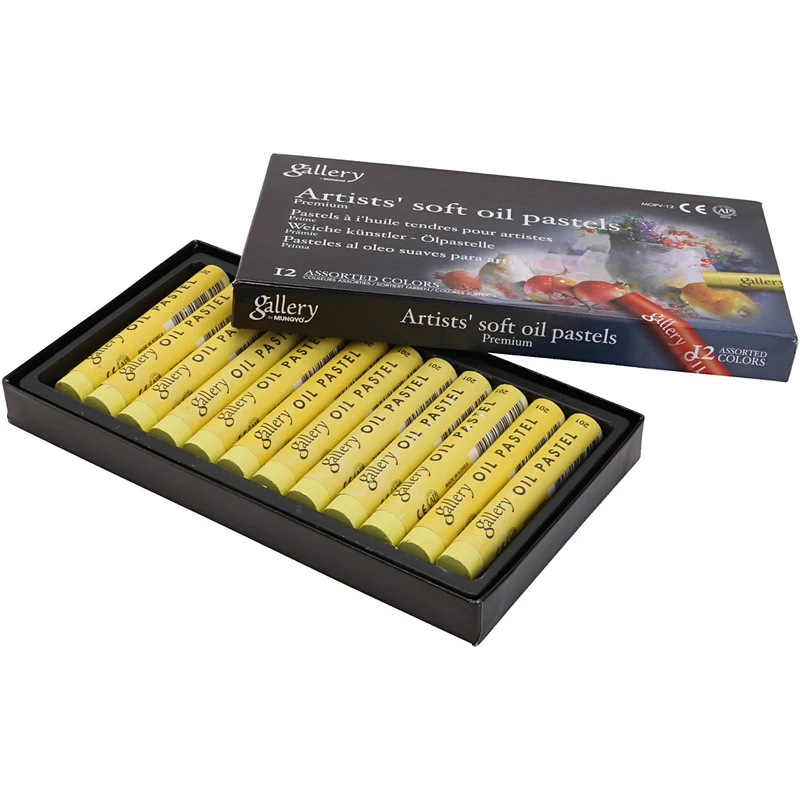 Gallery Ölkreiden, L 7 cm, D 11 mm, Dicke 11 mm, Zitronengelb, 12 Stk/ 1 Pck [HOB-425313]