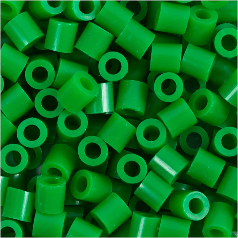 Bügelperlen, Größe 5x5 mm, Lochgröße 2,5 mm, medium, Grün (32230), 6000 Stk/ 1 Pck [HOB-751381]