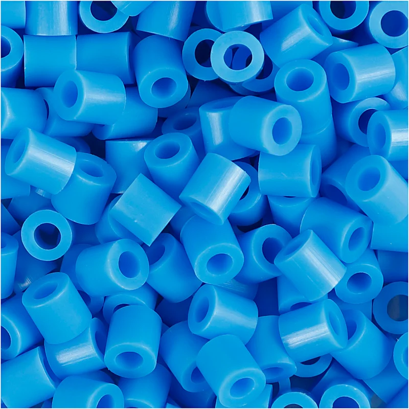 Bügelperlen, Größe 5x5 mm, Lochgröße 2,5 mm, medium, Blau (32238), 6000 Stk/ 1 Pck [HOB-751371]