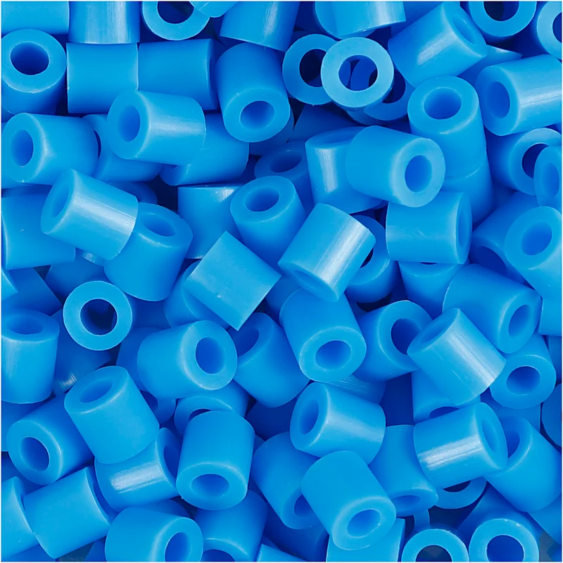 Bügelperlen, Größe 5x5 mm, Lochgröße 2,5 mm, medium, Blau (32238), 1100 Stk/ 1 Pck [HOB-751370]