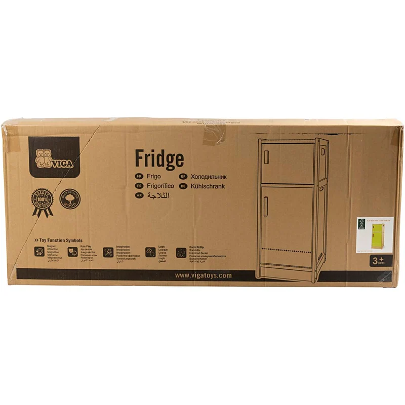 VIGA Spielkühlschrank, Größe 40x92x36 cm, 1 Stk [HOB-907705]