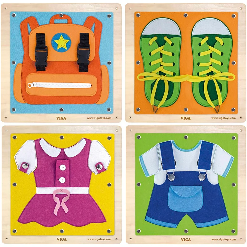VIGA Anzieh-Set, Größe 44x44 cm, 4 Teile/ 1 Set [HOB-908543]