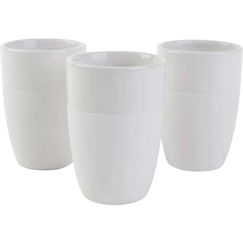 Keramikbecher mit glasiertem Rand, Größe 10x7 cm, 12 Stk/ 1 Pck [HOB-744313]