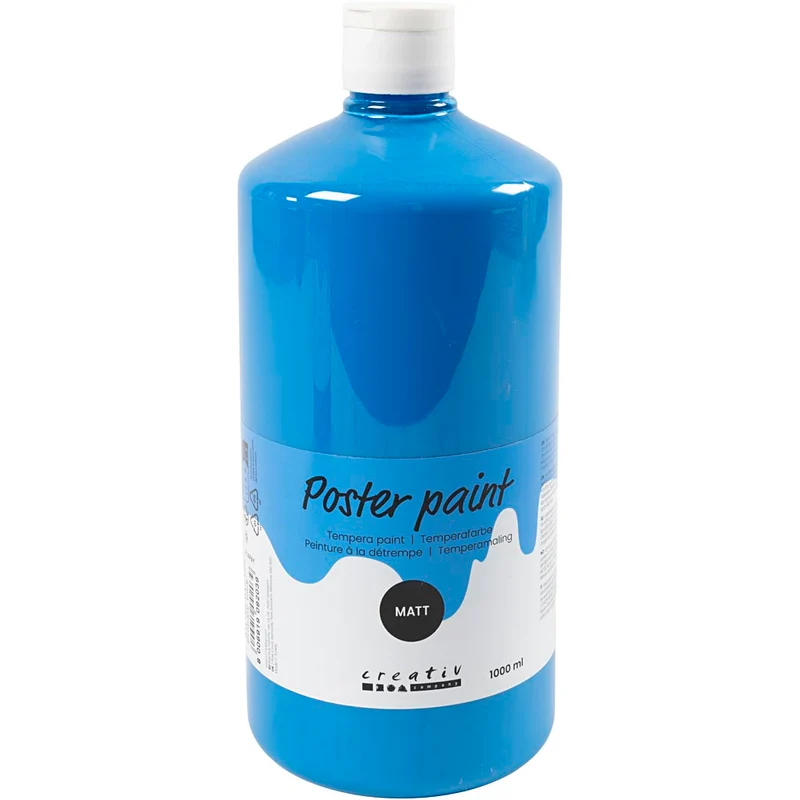 Temperafarbe Matt, Primärblau, 1000 ml/ 1 Fl. [HOB-642155]