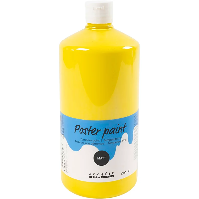 Temperafarbe Matt, Primärgelb, 1000 ml/ 1 Fl. [HOB-642115]