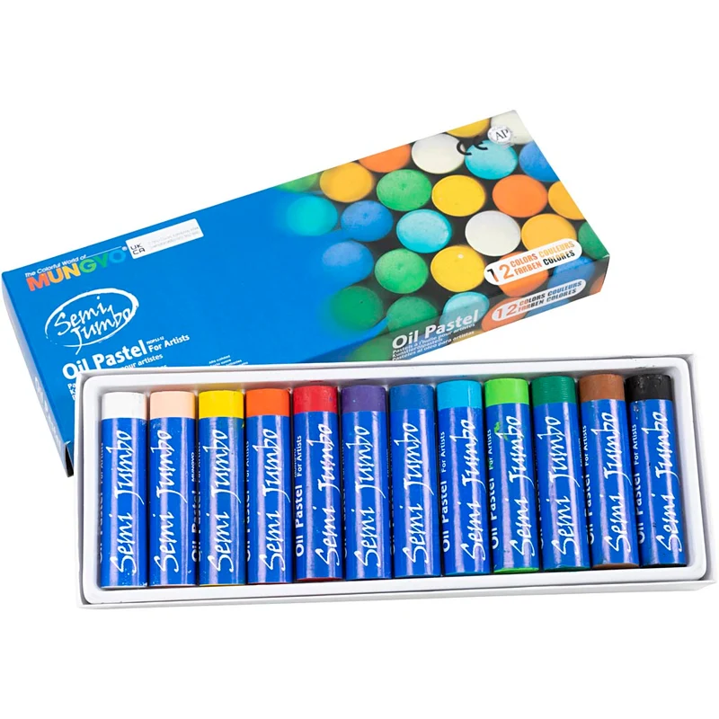 Mungyo Maxi Ölpastellkreide, Dicke 17 mm, Sortierte Farben, 12 Stk/ 1 Pck [HOB-416112]
