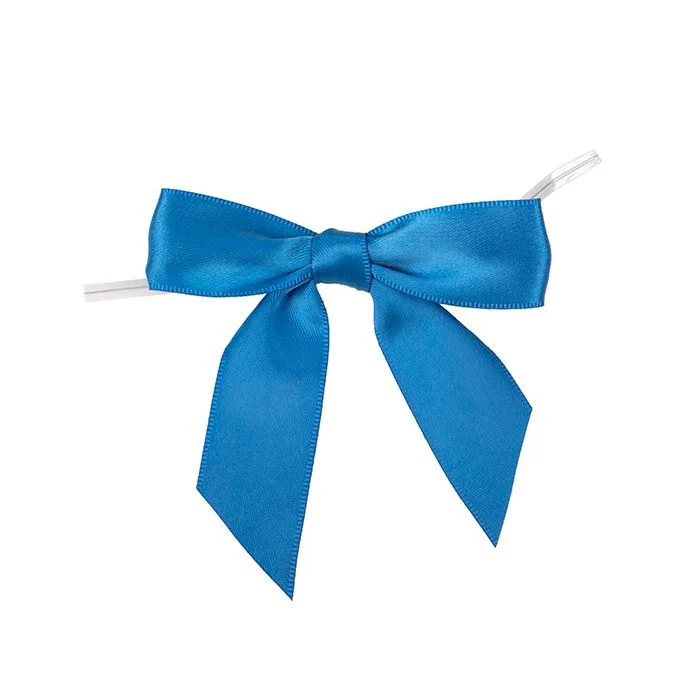 Schleife vorgebunden 8,9 cm Royal Blau (25 Stück) [BOWRB]